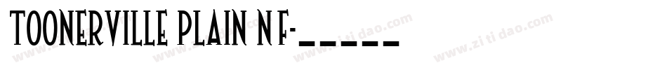 Toonerville Plain NF字体转换